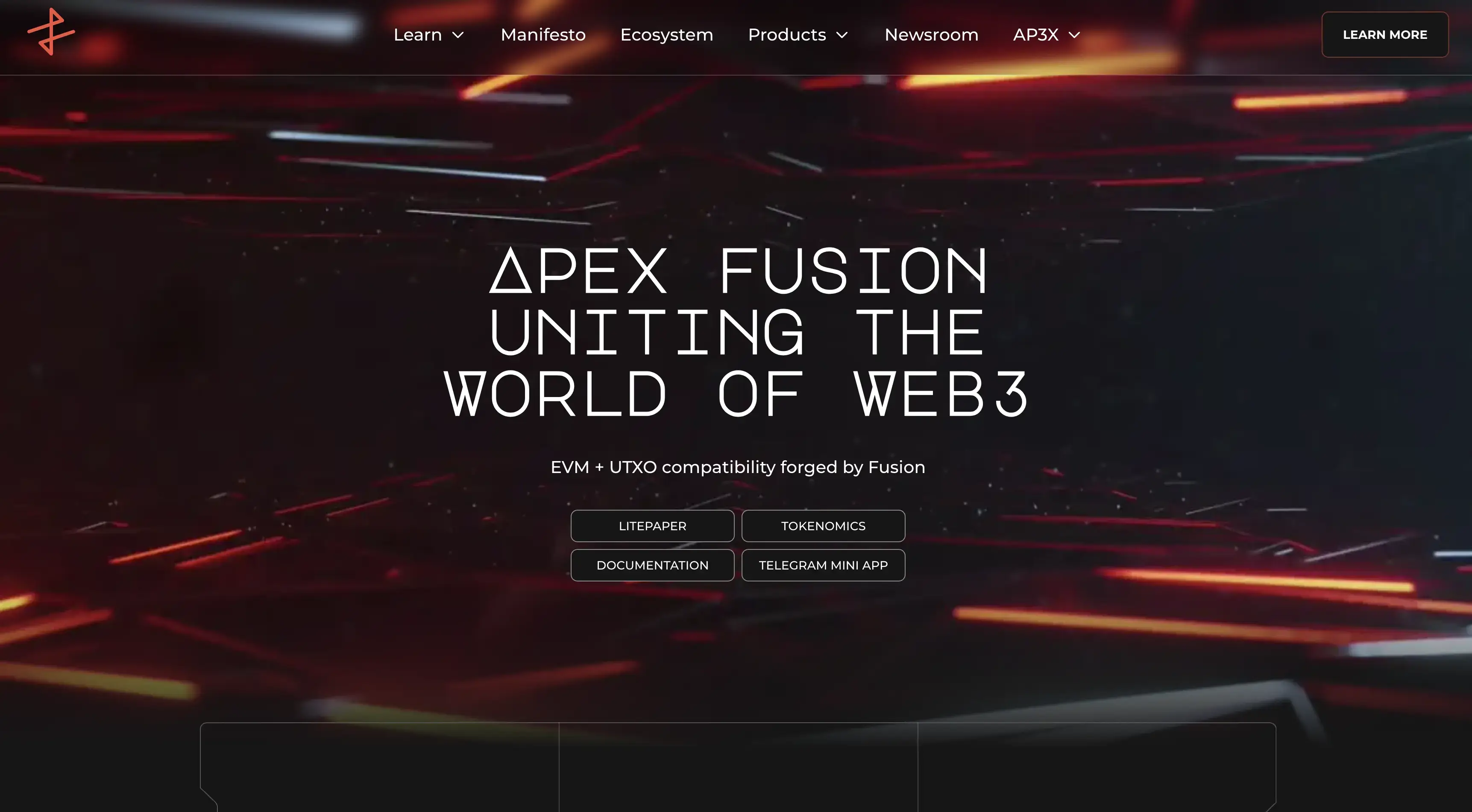 apex fusion website screenshot