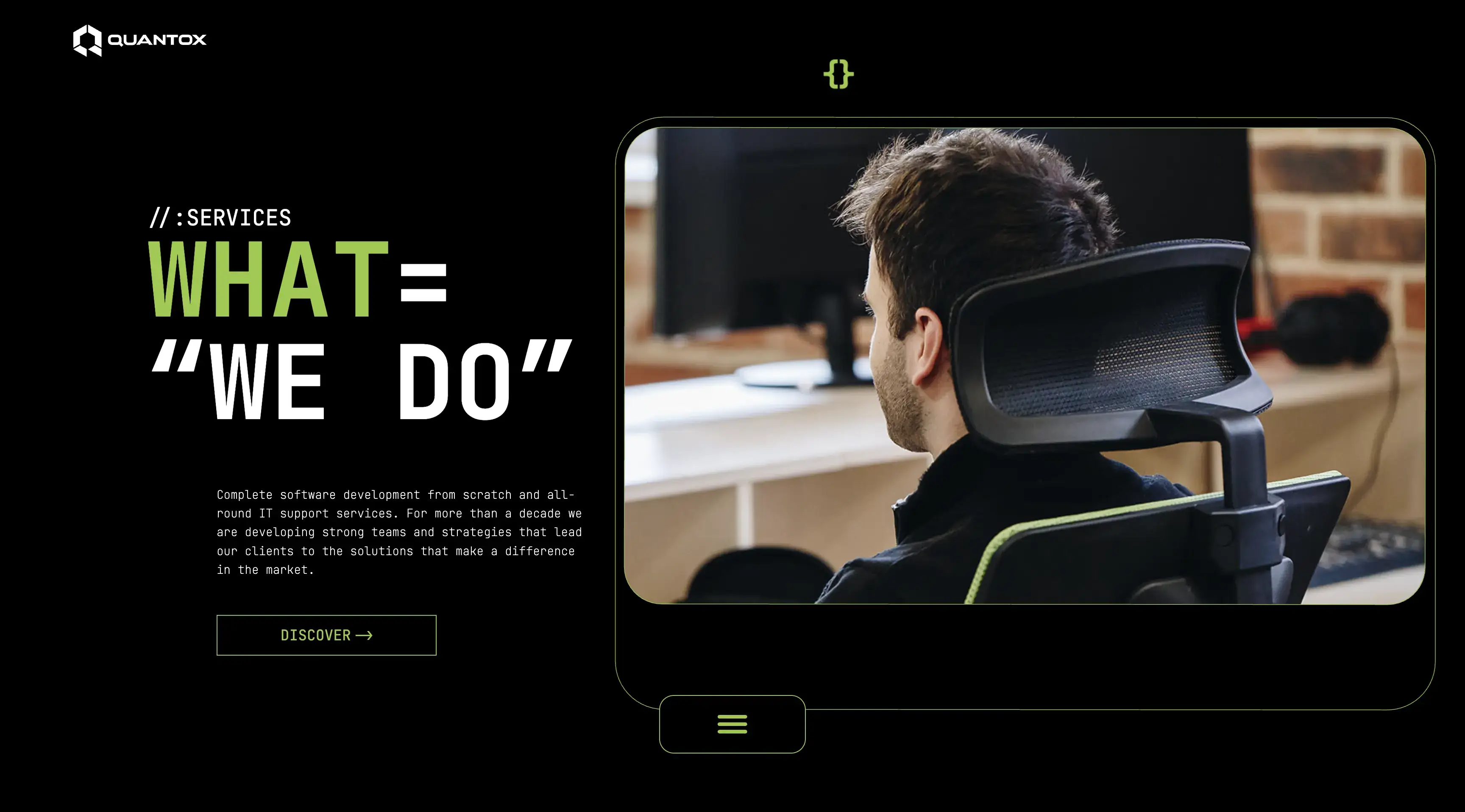 quantox technology website screenshot